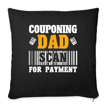 Coupon Shopper Discount Couponer Discount Sale - Sofa pillowcase 17,3'' x 17,3'' (45 x 45 cm) - black - Front