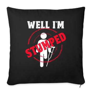 Handicap Amputee Amputation Prosthetic Leg - Sofa pillowcase 17,3'' x 17,3'' (45 x 45 cm) - black - Front