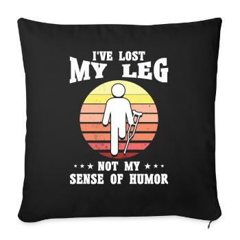 Handicap Amputee Amputation Prosthetic Leg - Sofa pillowcase 17,3'' x 17,3'' (45 x 45 cm) - black - Front