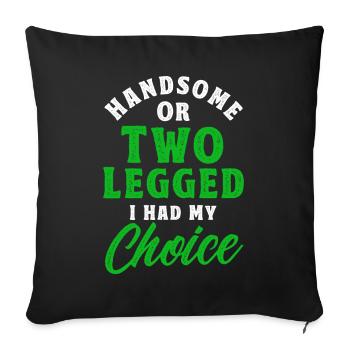 Handicap Amputee Amputation Prosthetic Leg - Sofa pillowcase 17,3'' x 17,3'' (45 x 45 cm) - black - Front