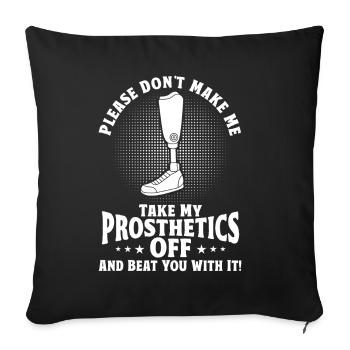 Handicap Amputee Amputation Prosthetic Leg - Sofa pillowcase 17,3'' x 17,3'' (45 x 45 cm) - black - Front