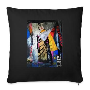 Paint Palette Brush Artist Painter Artsy & Drawing - Sofa pillowcase 17,3'' x 17,3'' (45 x 45 cm) - black - Front