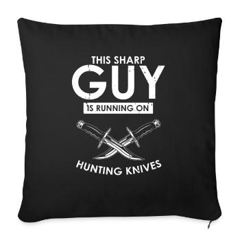 Knife Collector Designs Messerfan Knife Maker - Sofa pillowcase 17,3'' x 17,3'' (45 x 45 cm) - black - Front