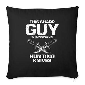 Knife Collector Designs Messerfan Knife Maker - Sofa pillowcase 17,3'' x 17,3'' (45 x 45 cm) - black - Front