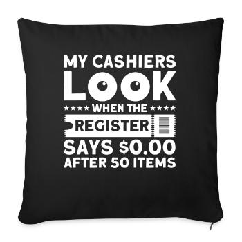 Coupon Shopper Discount Couponer Discount Sale - Sofa pillowcase 17,3'' x 17,3'' (45 x 45 cm) - black - Front