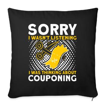 Coupon Shopper Discount Couponer Discount Sale - Sofa pillowcase 17,3'' x 17,3'' (45 x 45 cm) - black - Front