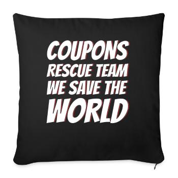 Coupon Shopper Discount Couponer Discount Sale - Sofa pillowcase 17,3'' x 17,3'' (45 x 45 cm) - black - Front