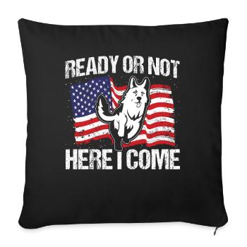 German Shepherd Police Dog Police Dog - Sofa pillowcase 17,3'' x 17,3'' (45 x 45 cm) - black - Front
