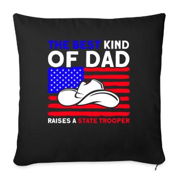 Papa Policier Du Service de Police Policier - Housse de coussin décorative 45 x 45 cm - noir - Devant