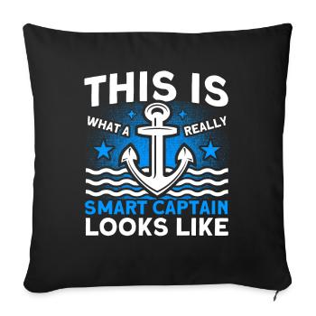 Boat Lovers Boat Captain Captains - Sofa pillowcase 17,3'' x 17,3'' (45 x 45 cm) - black - Front