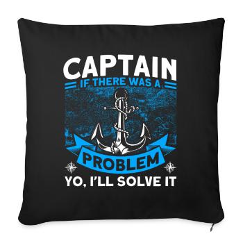 Boat Lovers Boat Captain Captains - Sofa pillowcase 17,3'' x 17,3'' (45 x 45 cm) - black - Front