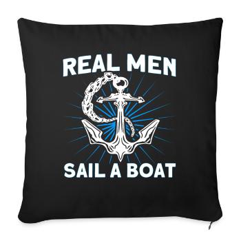 Boat Lovers Boat Captain Captains - Sofa pillowcase 17,3'' x 17,3'' (45 x 45 cm) - black - Front