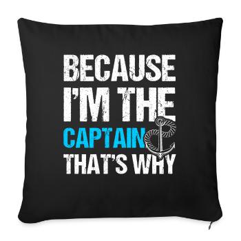 Boat Lovers Boat Captain Captains - Sofa pillowcase 17,3'' x 17,3'' (45 x 45 cm) - black - Front