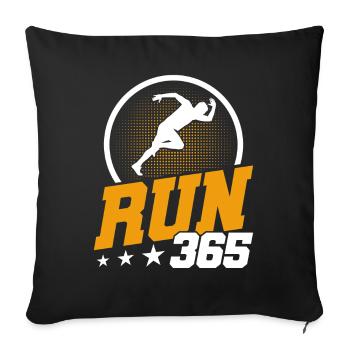 Motivation Streak Running Runner Marathon - Sofa pillowcase 17,3'' x 17,3'' (45 x 45 cm) - black - Front