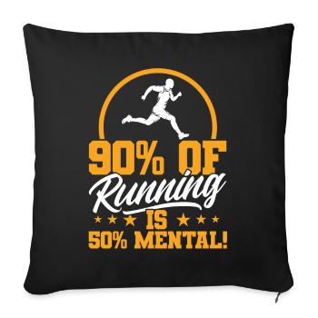 Motivation Streak Running Runner Marathon - Sofa pillowcase 17,3'' x 17,3'' (45 x 45 cm) - black - Front