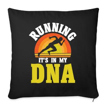 Motivation Streak Running Runner Marathon - Sofa pillowcase 17,3'' x 17,3'' (45 x 45 cm) - black - Front
