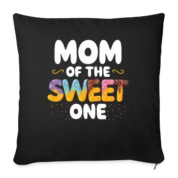Mère de douceur A | Famille correspondante - Housse de coussin décorative 45 x 45 cm - noir - Devant