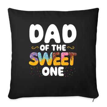 Papa Le Doux | Anniversaire familial correspondant - Housse de coussin décorative 45 x 45 cm - noir - Devant