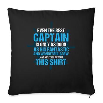Capitaines de bateau d’équipage Capitaines - Housse de coussin décorative 45 x 45 cm - noir - Devant