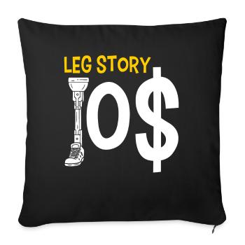 Handicap Amputee Amputation Prosthetic Leg - Sofa pillowcase 17,3'' x 17,3'' (45 x 45 cm) - black - Front