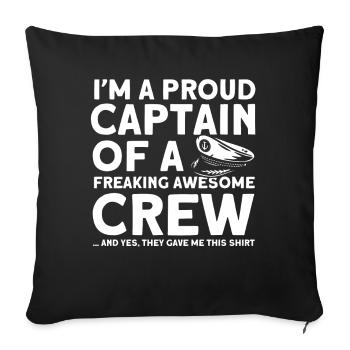 Boat Lovers Boat Captain Captain Captains - Sofa pillowcase 17,3'' x 17,3'' (45 x 45 cm) - black - Front