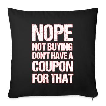Coupon Shopper Discount Couponer Vente à prix réduit - Housse de coussin décorative 45 x 45 cm - noir - Devant
