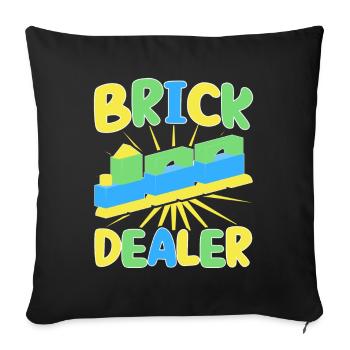 Bloc de bornier du concessionnaire - Housse de coussin décorative 45 x 45 cm - noir - Devant