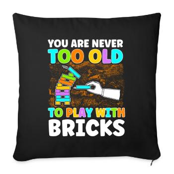 Building block Terminal block Block - Sofa pillowcase 17,3'' x 17,3'' (45 x 45 cm) - black - Front