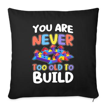 Build clamping block building block - Sofa pillowcase 17,3'' x 17,3'' (45 x 45 cm) - black - Front