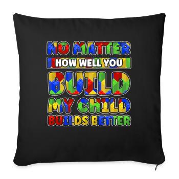 Build clamping block building block - Sofa pillowcase 17,3'' x 17,3'' (45 x 45 cm) - black - Front