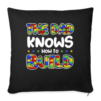Module de serrage Papa - Housse de coussin décorative 45 x 45 cm - noir - Devant