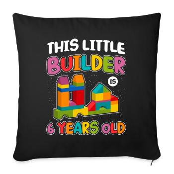 Module de serrage de 6 ans - Housse de coussin décorative 45 x 45 cm - noir - Devant