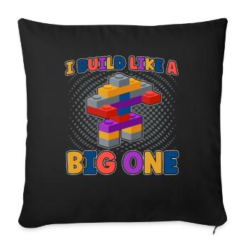 Build clamping block building block - Sofa pillowcase 17,3'' x 17,3'' (45 x 45 cm) - black - Front