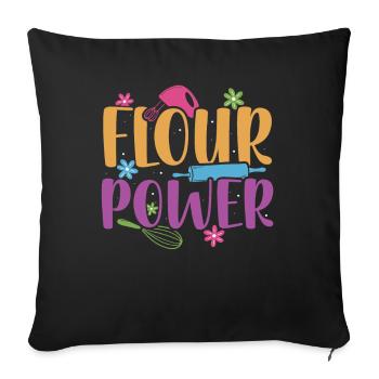 | de puissance de farine | chemise Baker Cuire des | de t-shirt - Housse de coussin décorative 45 x 45 cm - noir - Devant