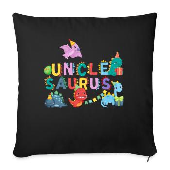 Uncle Saurus | Rawr Dinosaur Tshirt | Family - Sofa pillowcase 17,3'' x 17,3'' (45 x 45 cm) - black - Front