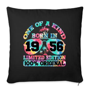 Unique Born 1956 Limited Edition - Sofa pillowcase 17,3'' x 17,3'' (45 x 45 cm) - black - Front