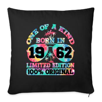 Unique Born 1962 Édition Limitée - Housse de coussin décorative 45 x 45 cm - noir - Devant