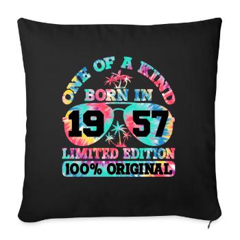 Unique Born 1957 Édition Limitée - Housse de coussin décorative 45 x 45 cm - noir - Devant