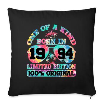 Unique Born 1994 Édition Limitée - Housse de coussin décorative 45 x 45 cm - noir - Devant