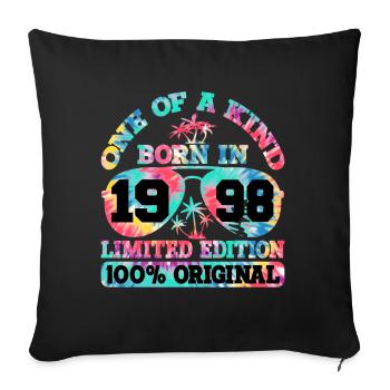Unique Born 1998 Édition Limitée - Housse de coussin décorative 45 x 45 cm - noir - Devant