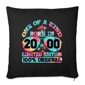 Einzigartig Born In 2000 Limitierte Auflage - Sofakissenbezug 45 x 45 cm - Schwarz - Vorne
