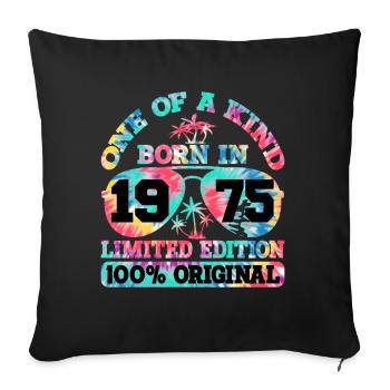 Unique Né en 1975 Édition Limitée - Housse de coussin décorative 45 x 45 cm - noir - Devant