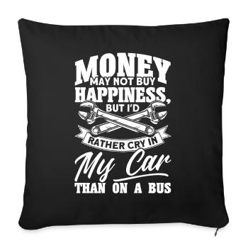 Drôle de repaire de voitures Mécanicien automobile Amateurs de voitures - Housse de coussin décorative 45 x 45 cm - noir - Devant