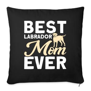 Haustier Labrador Mama Hund Labrador - Sofakissenbezug 45 x 45 cm - Schwarz - Vorne