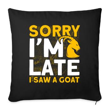 Vintage Retro Goat Breeder Goat Goat Lover - Sofa pillowcase 17,3'' x 17,3'' (45 x 45 cm) - black - Front