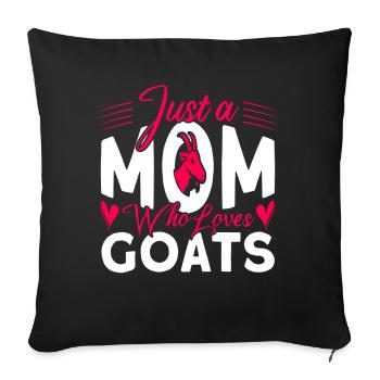Vintage Retro Goat Breeder Goat Goat Lover - Sofa pillowcase 17,3'' x 17,3'' (45 x 45 cm) - black - Front