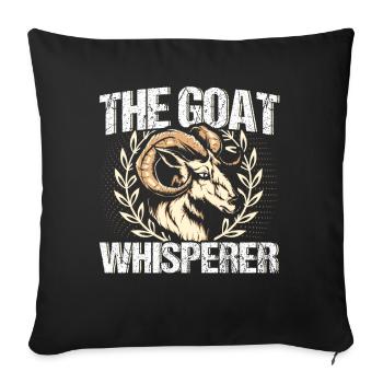 Vintage Retro Goat Breeder Goat Goat Lover - Sofa pillowcase 17,3'' x 17,3'' (45 x 45 cm) - black - Front