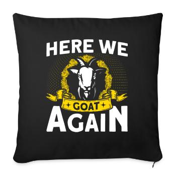 Vintage Retro Goat Breeder Goat Goat Lover - Sofa pillowcase 17,3'' x 17,3'' (45 x 45 cm) - black - Front