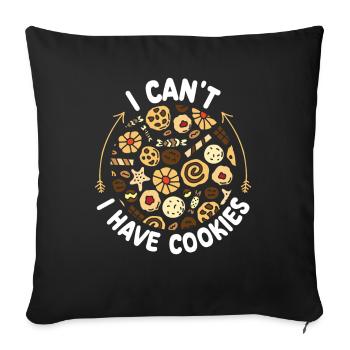 Ich Kann Nicht Ich Habe Kekse | Backen Tshirt | - Sofakissenbezug 45 x 45 cm - Schwarz - Vorne