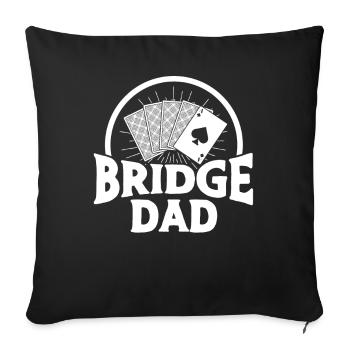 Bridge Vater - Sofakissenbezug 45 x 45 cm - Schwarz - Vorne